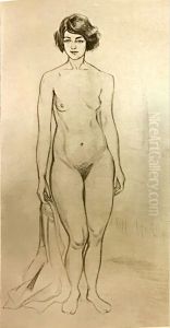 Selfportrait (nude) by Olga Rozanova