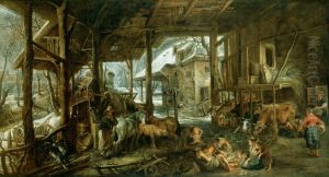 The Interior of a Barn
