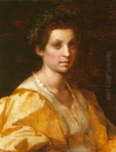 Portrait of a Woman in Yellow by Andrea Del Sarto