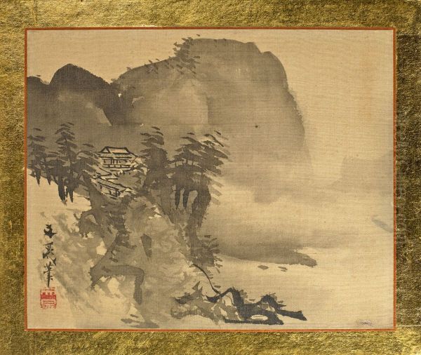 A House on a Cliff with Mountains in the Background - view 1