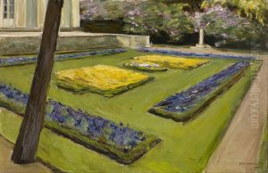 Terrace in the Garden near the Wannsee towards Northwest by Max Liebermann