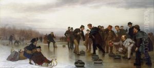 Curling;--a Scottish Game, atCentral Park by John George Brown
