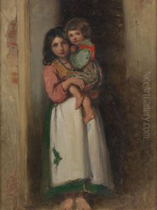 A Neapolitan peasant girl with a child A Neapolitan peasant girl with a child
