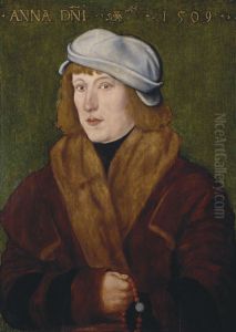 Bildnis eines jungen Mannes mit Rosenkranz by Hans Baldung Grien