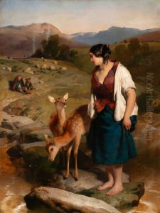 The Highland Lassie by Sir Edwin Henry Landseer