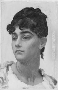 Head of an Italian Girl by Lord Frederick Leighton