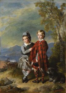 Albert Edward, Prince of Wales, with Prince Alfred by Franz Xavier Winterhalter
