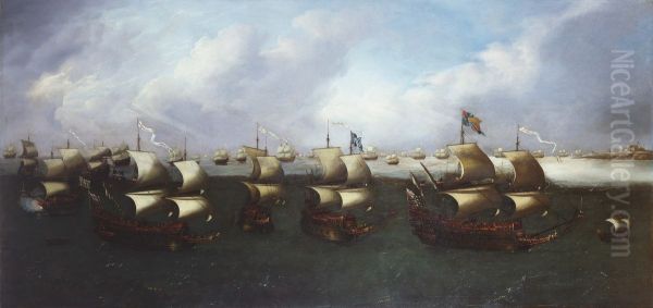 The Return of the Fleet with Charles I (1600-1649), when Prince of Wales in 1623 - view 1