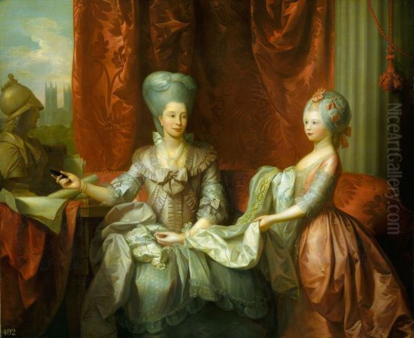 Queen Charlotte (1744-1818) with Charlotte, Princess Royal (1766-1828) - view 1