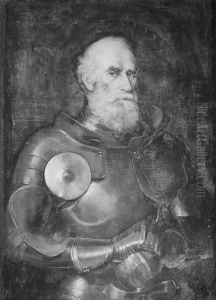 Colonel The Hon. Charles Hugh Lindsay (1816-1889) as a Knight in Antique Armour - view 1
