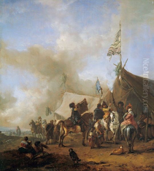 Cavalry at a Sutler's Booth - view 1