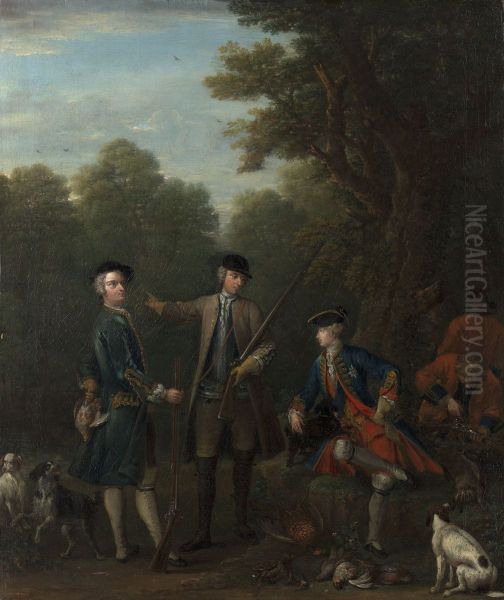 Frederick, Prince of Wales with John Spencer and Charles Douglas, 3rd Duke of Queensberry - view 1
