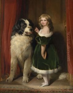 Princess Mary of Cambridge with Nelson, a Newfoundland dog Princess Mary of Cambridge with Nelson, a Newfoundland dog
