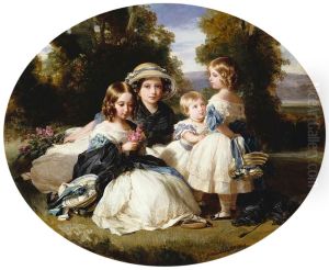 Victoria, Princess Royal, Princess Alice, Princess Helena, and Princess Louise by Franz Xavier Winterhalter