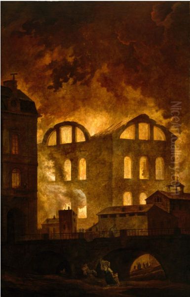 The Fire at the Opera House of the Palais-Royal - view 1