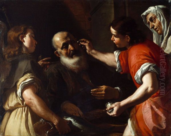 Tobias Healing His Father's Blindness - view 1