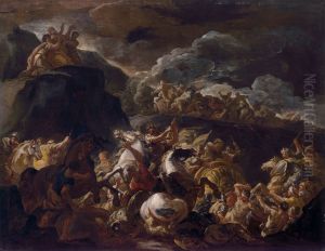 The Battle of Israel and Amalek by Luca Giordano