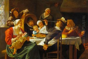 Twelfth Night Feast by Jan Steen