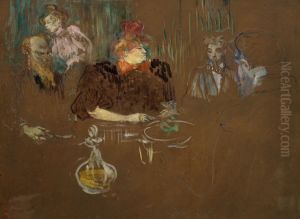At the Table of Monsieur and Madame Natanson by Henri De Toulouse-Lautrec