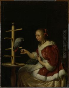 A Lady with her Parrot A Lady with her Parrot