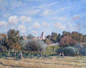 The Bell Tower at Noisy-le-Roi, Autumn by Alfred Sisley