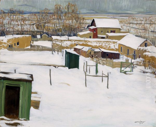 Taos in the Snow - view 1