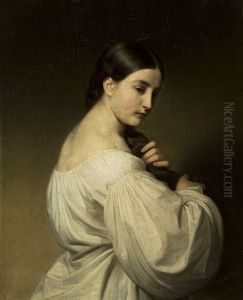 Portret mlodej kobiety by Friedrich von Amerling