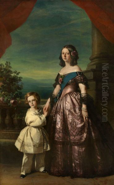 Queen Victoria with the Prince of Wales - view 1