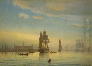 Segelfartyg Vid Kronborgs Slott by Per Wilhelm Cedergren