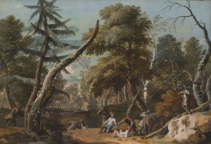 Woodland Scene with Bandits Woodland Scene with Bandits