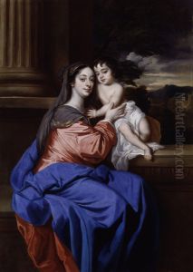 Barbara Palmer, nee Villiers, Duchess of Cleveland with her son, Charles Fitzroy, as Madonna and Child by Peter Lely