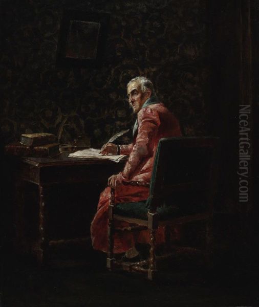 A Cardinal At His Writing Table - view 1