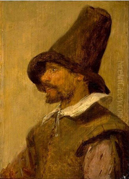 Man wearing a pointed hat - view 1