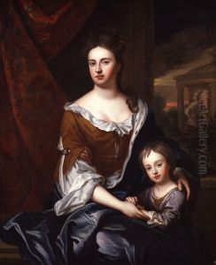 Queen Anne; William, Duke of Gloucester by Godfrey Kneller