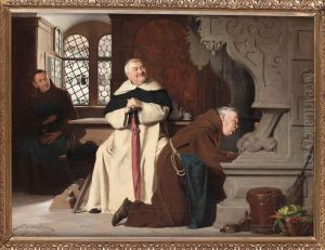Munkar Framfor Eldstaden by Ture Nikolaus Cederstrom