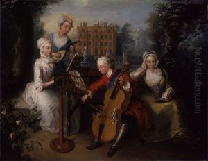 Group portrait of the children of king George II of England by Philippe Mercier