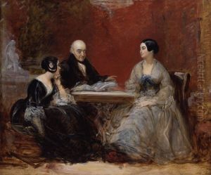 Maria-Louisa Phipps, nee Campbell, Samuel Rogers, Caroline, Lady Stirling-Maxwell by Frank Stone