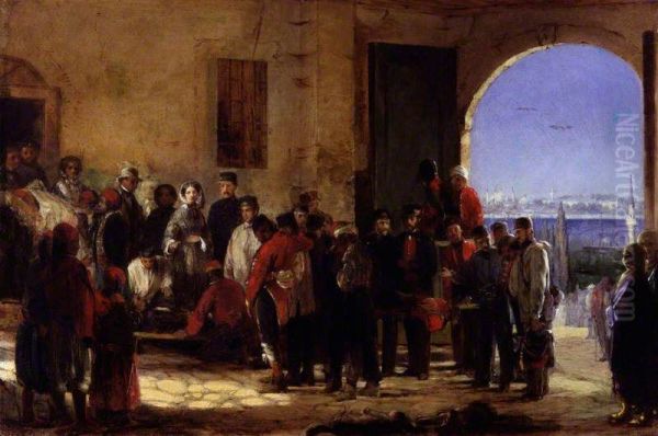 Florence Nightingale receiving the Wounded at Scutari - view 1