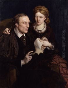 Henry Fawcett; Dame Millicent Garrett Fawcett, nee Garrett by Ford Madox Brown
