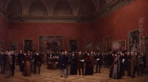 Private View of the Old Masters Exhibition, Royal Academy by Henry Jamyn Brooks