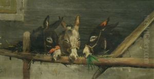 Three Donkeys by Cipriano Cei
