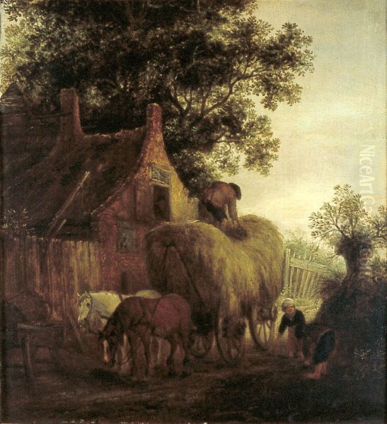 Farm with a Hay wagon - view 1