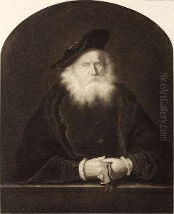 Oude man met baard by Salomon Koninck