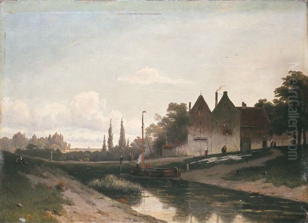 Huizen aan het einde van een kanaal - view 1