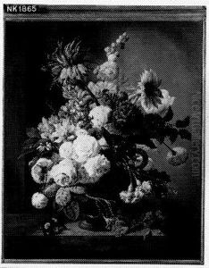 Stilleven met bloemen in een vaas