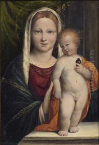 Madonna met kind by Benvenuto Tisi