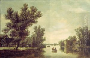 Boerderijen aan het water by Pieter de Neyn