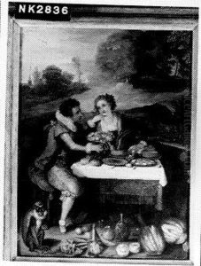 couple in landscape by Frans Francken the Younger