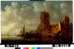 River landscape with the Utrecht Pellecussenpoort River landscape with the Utrecht Pellecussenpoort