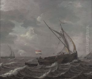 Schepen op woelige zee